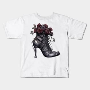 Gothic Fairy Shoe Roses Kids T-Shirt